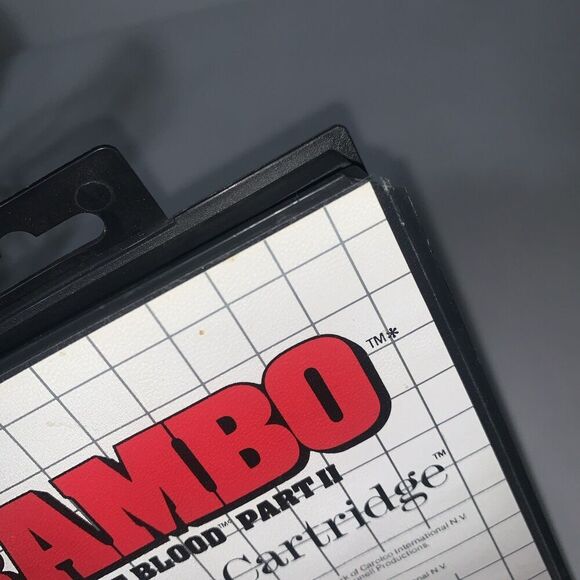 Video Game Sega Rambo First Blood Part II 2 (Sega Master System 1986) No Manual - Picture 10 of 10